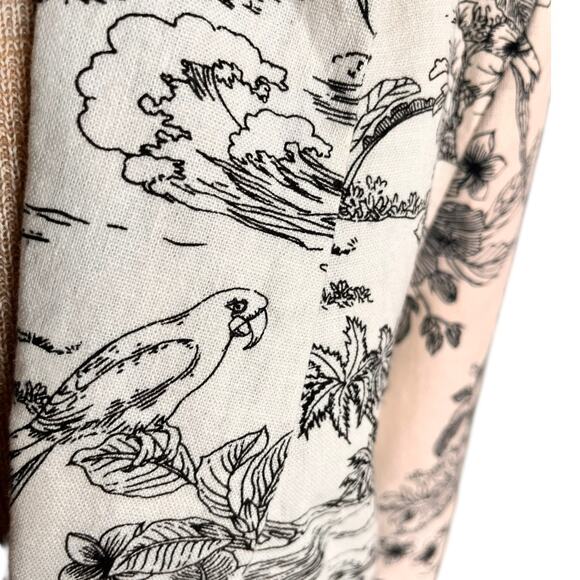 Halston Womens Ivory Blazer Tropical Black Size XL/L Fall NWOT - Picture 7 of 11